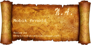 Nobik Arnold névjegykártya